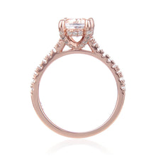 Load image into Gallery viewer, Classic Round Rose Gold White Topaz Ring