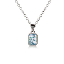Load image into Gallery viewer, Octagon Moss Green Agate Pendant Necklace