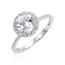 Load image into Gallery viewer, Classic Round White Topaz Ring