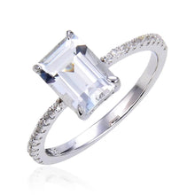 Load image into Gallery viewer, Classic Octagon White Topaz Ring