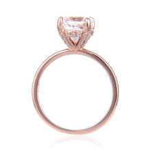 Load image into Gallery viewer, Classic Solitaire Round Rose Gold White Topaz Ring