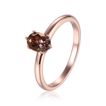 Load image into Gallery viewer, Alexandrite Solitaire Engagement Ring 1kt in Rose Gold Plated Sterling Silver - FineColorJewels