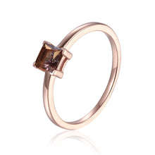 Load image into Gallery viewer, Alexandrite Solitaire Ring in Rose Gold Plated Sterling Silver - FineColorJewels