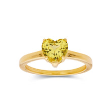 Load image into Gallery viewer, Yellow Sapphire Heart Ring - FineColorJewels