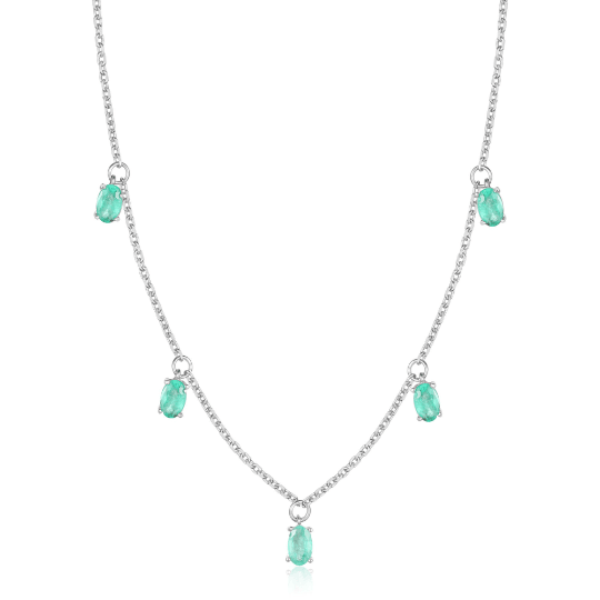 Emerald Layering Necklace - FineColorJewels