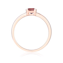 Load image into Gallery viewer, Rose Gold Plated Pink Tourmaline Square Shaped Solitaire Ring