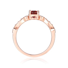 Load image into Gallery viewer, Rose Gold Plated Spessartite Garnet Round cut Ring
