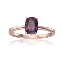 Load image into Gallery viewer, Sterling Silver Ocatogon Cut Created Alexandrite Solitaire Ring
