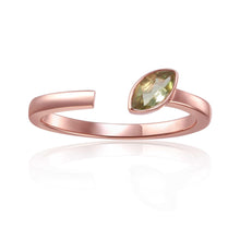 Load image into Gallery viewer, August Birthstone Ring, Peridot Simple Ring, Solitaire Ring for Women