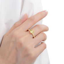 Load image into Gallery viewer, Elegant Canary Solitiare Ring - FineColorJewels